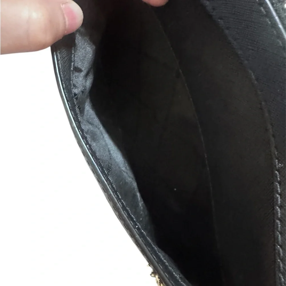 Michael Kors Black Satchel with Gold Accents
